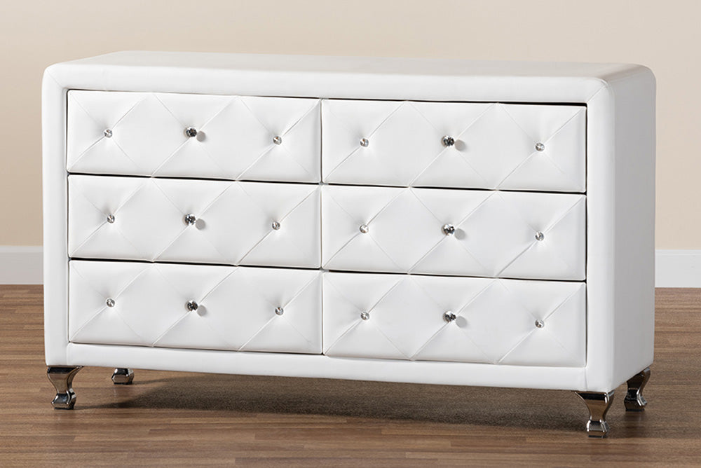 Baxton Studio - Luminescence Dresser - BBT2030-Dresser-White view 8