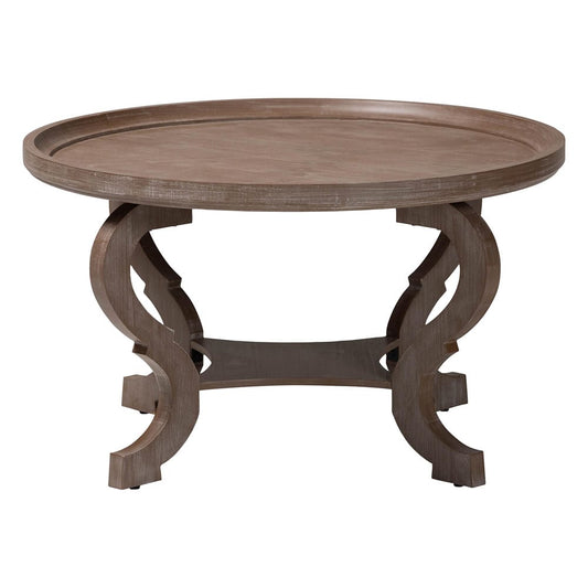 Baxton Studio - Madrona Coffee Table in Antique Brown - JY24A184-Brown-CT view 2