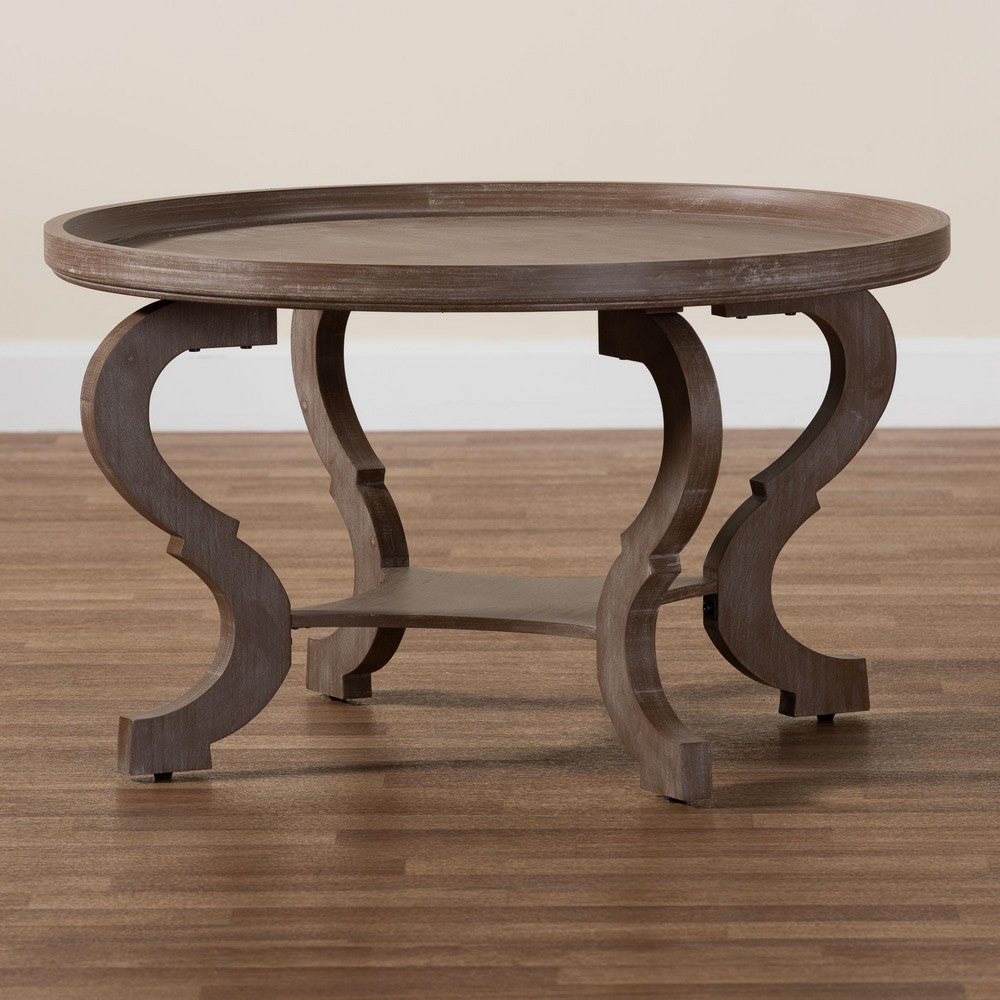 Baxton Studio - Madrona Coffee Table in Antique Brown - JY24A184-Brown-CT view 8