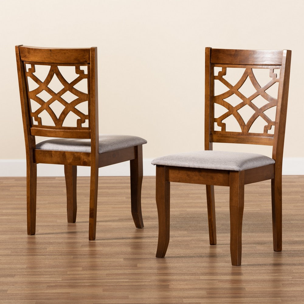 Baxton Studio - Mael Set of 2 Dining Chairs in Grey/Walnut Brown - RH331C-Grey/Walnut-DC-2PK view 7