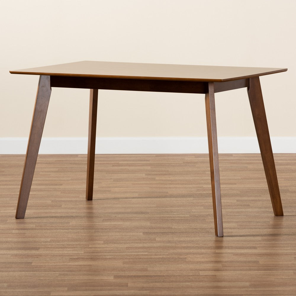 Baxton Studio - Maila Dining Table in Walnut Brown - RH7206T-Walnut-DT view 7
