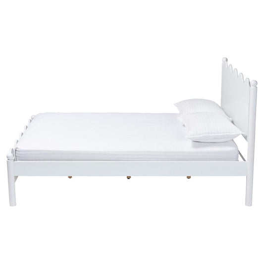 Baxton Studio - Malaya Full Size Bed in White - MG0239-White-Full view 2