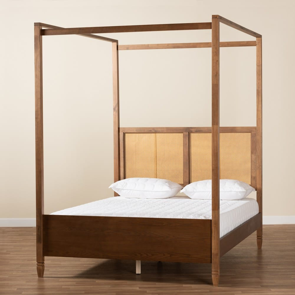 Baxton Studio - Malia King Size Bed in Walnut Brown - MG-0021-3-Walnut-King view 7