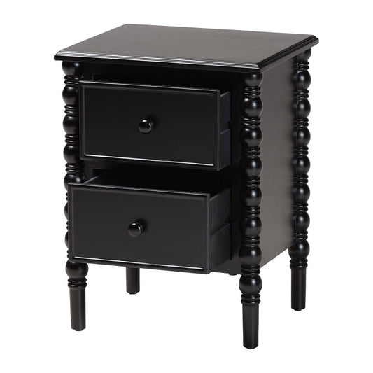 Baxton Studio - Malinda End Table in Black - JY24A172-Black/Wooden-End Table view 2