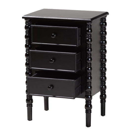 Baxton Studio - Malinda End Table in Black - JY24A173-Black/Wooden-End Table view 2