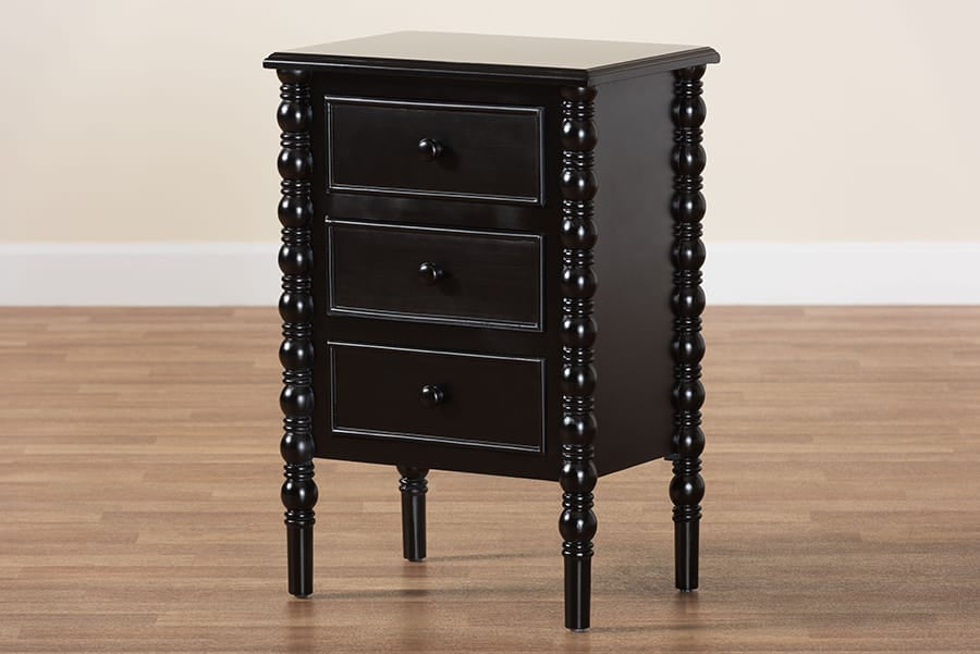 Baxton Studio - Malinda End Table in Black - JY24A173-Black/Wooden-End Table view 10