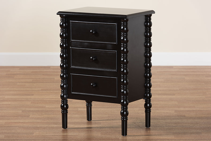 Baxton Studio - Malinda End Table in Black - JY24A173-Black/Wooden-End Table view 10