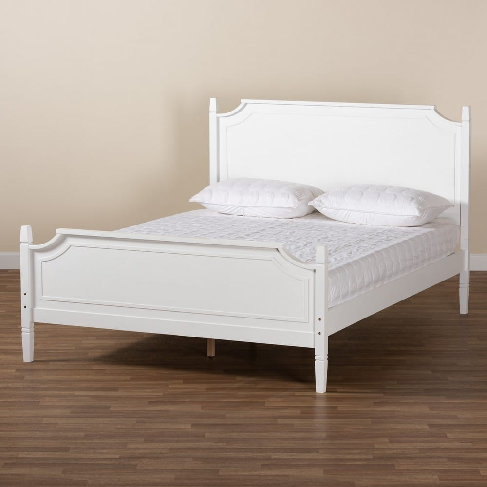 Baxton Studio - Mariana Queen Size Bed in White - Mariana-White-Queen view 8