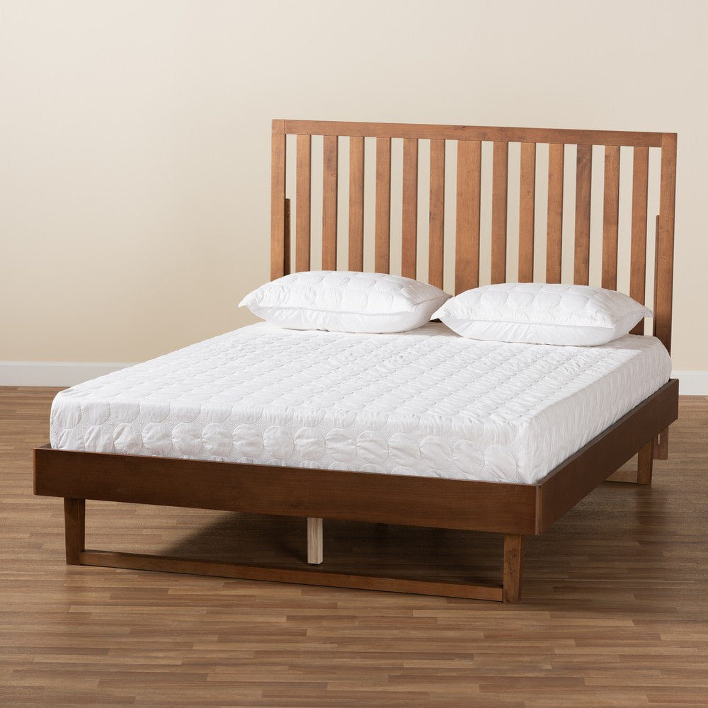 Baxton Studio - Marin King Size Bed in Walnut Brown - Marin-Ash Walnut-King view 7