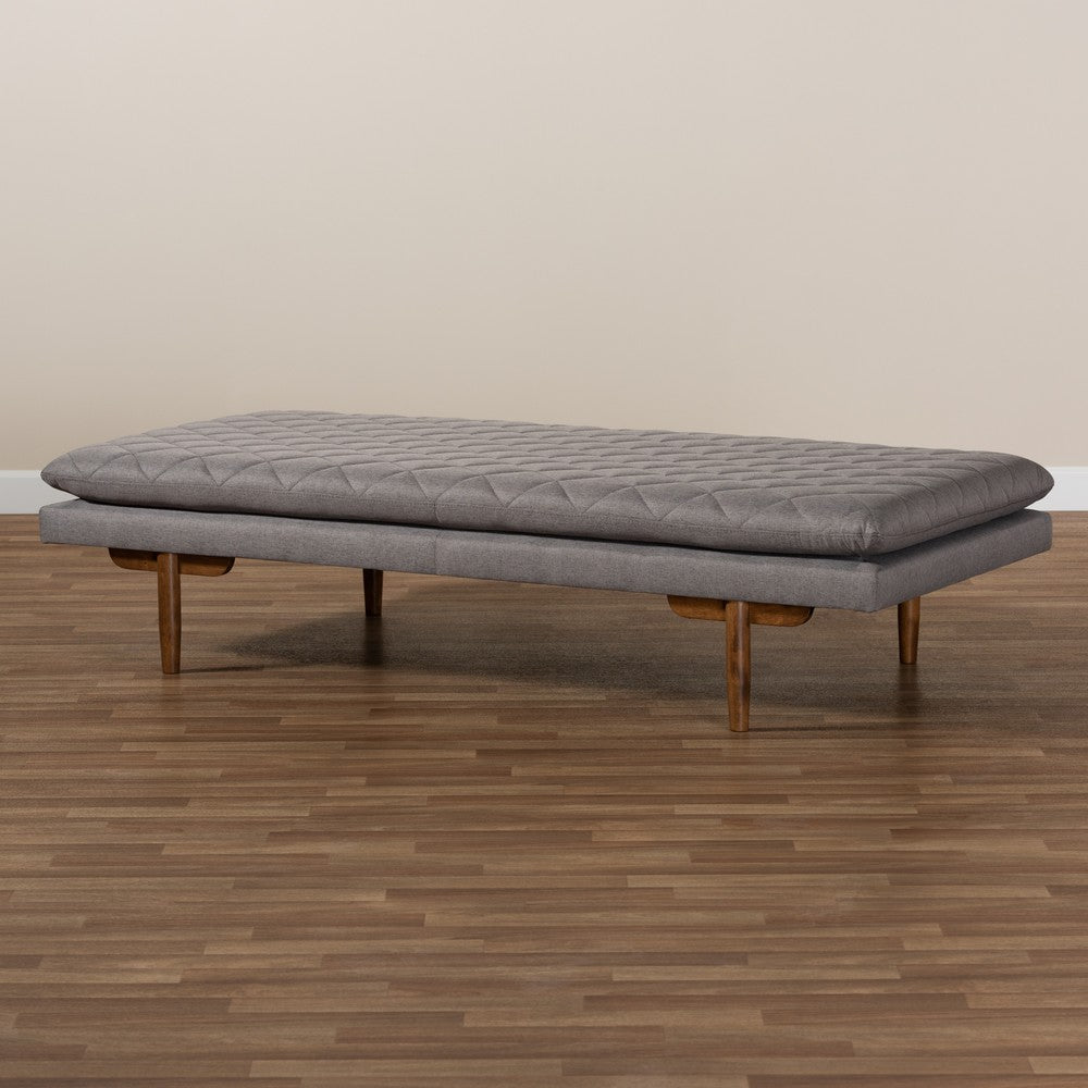 Baxton Studio - Marit Daybed in Grey/Walnut - BBT6812-Grey/Walnut-Daybed view 7