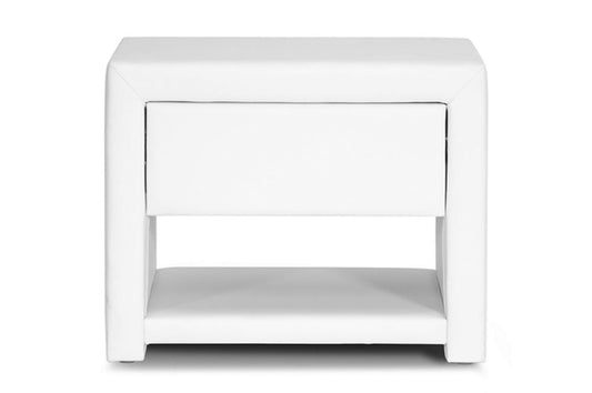 Baxton Studio - Massey Nightstand in White - BBT3092-White-NS view 2