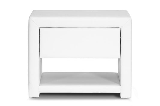 Baxton Studio - Massey Nightstand in White - BBT3092-White-NS view 2