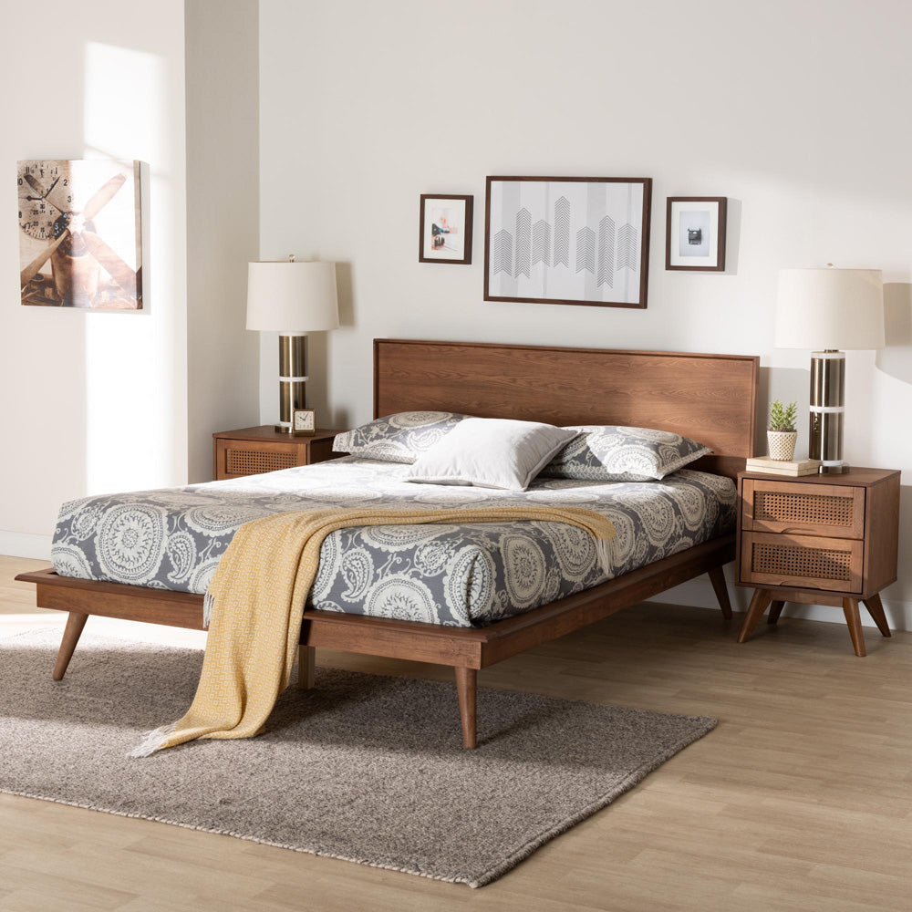 Baxton Studio - Melora Queen Bedroom Set in Walnut Brown/Brown - MG0004-Ash Walnut-Queen 3PC Bedroom Set view 11