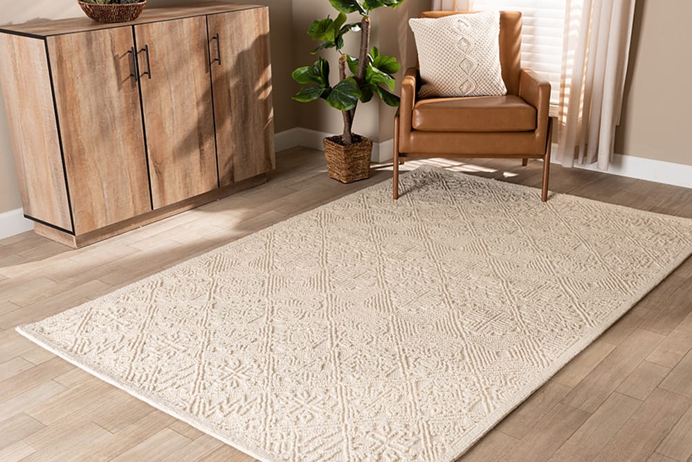 Baxton Studio - Meltem Rug - Meltem-Ivory-Rug view 3