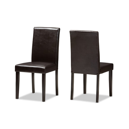 Baxton Studio - Mia Dining Set in Dark Brown - RH5992C-Dark Brown Dining Set view 2
