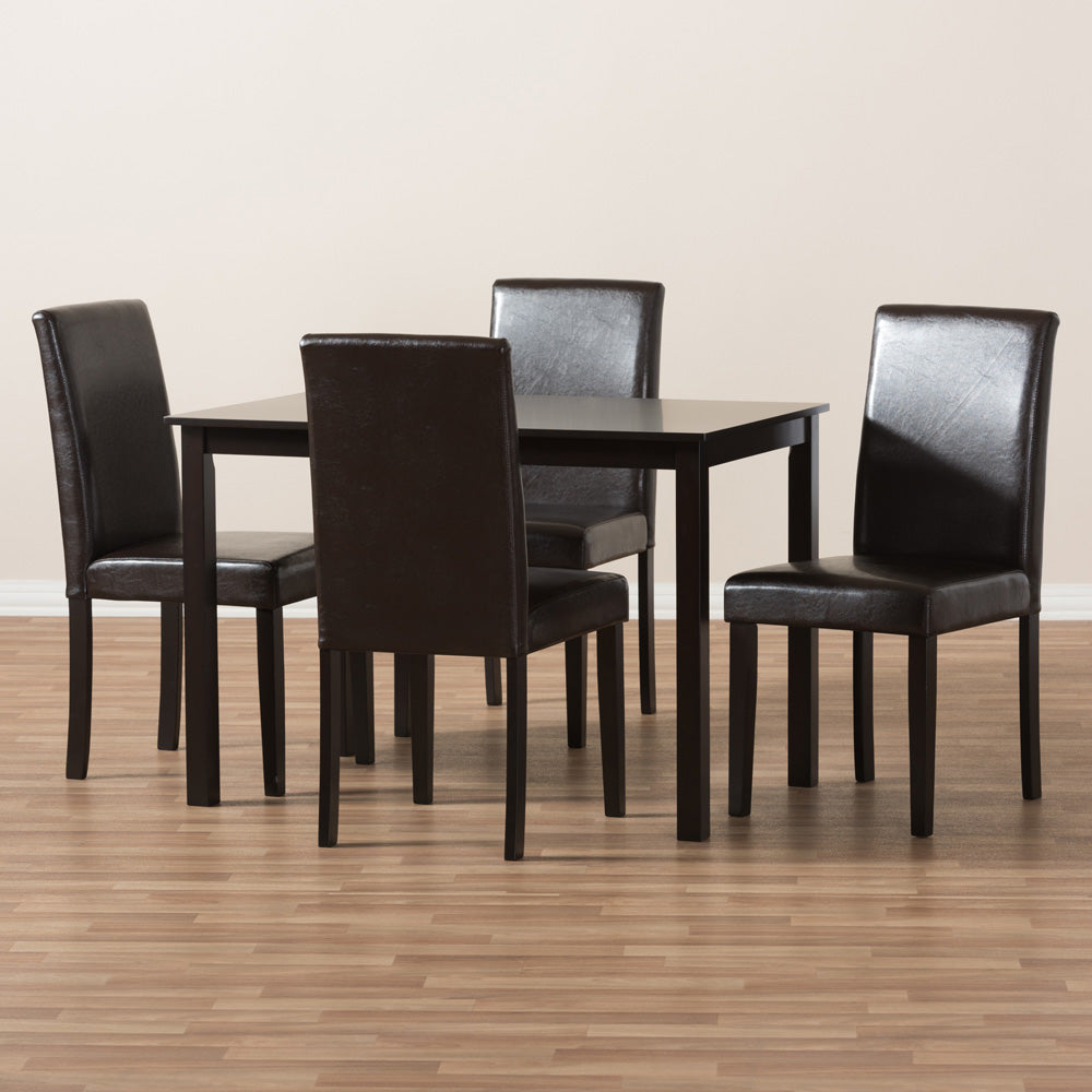 Baxton Studio - Mia Dining Set in Dark Brown - RH5992C-Dark Brown Dining Set view 6