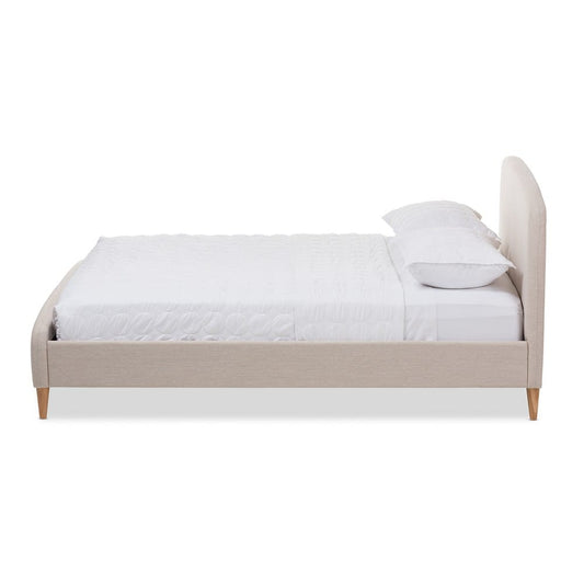 Baxton Studio - Mia Queen Size Bed in Light Beige - CF8814-Light Beige-Queen view 2