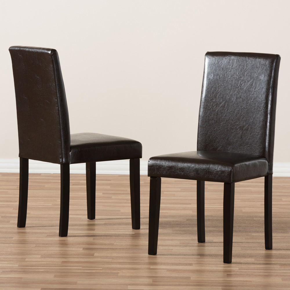 Baxton Studio - Mia Set of 2 Dining Chairs in Dark Brown - RH5992C-Dark Brown-DC view 5