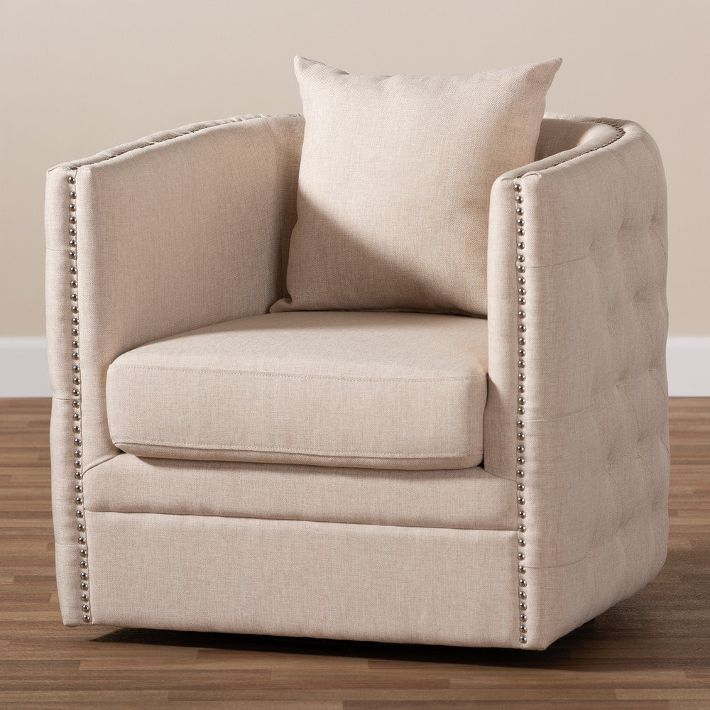 Baxton Studio - Micah Chair in Beige - TSF7718-Beige-CC view 7