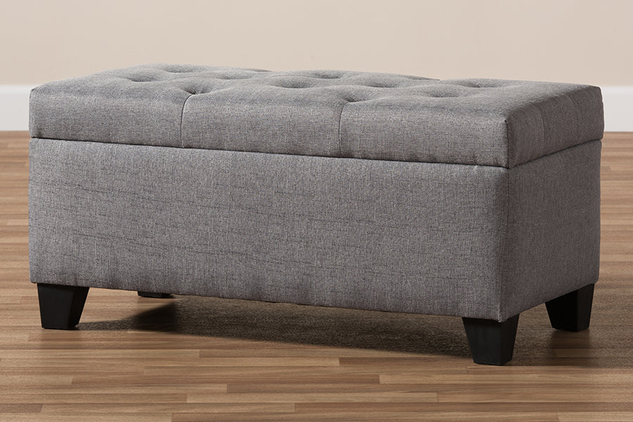 Baxton Studio - Michaela Storage Ottoman in Grey - WS-20091-Grey-OTTO view 10