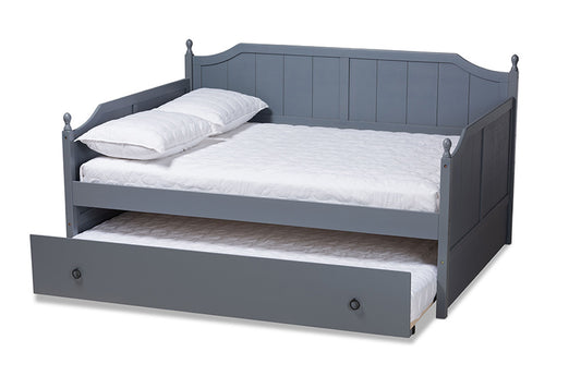 Baxton Studio - Millie Daybed - MG0010-Grey-Daybed-Full view 2