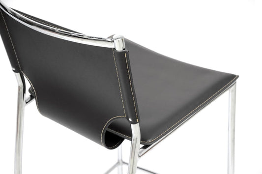 Baxton Studio - Montclare Set of 2 Bar Stools in Black - ALC-1083A-65 Black view 2