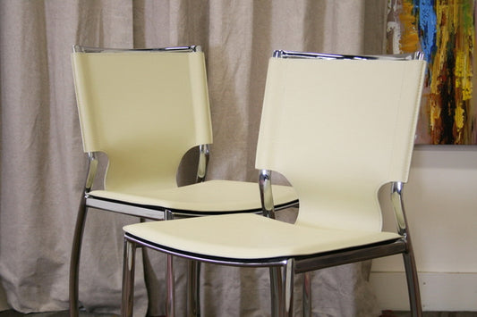 Baxton Studio - Montclare Set of 2 Dining Chairs in Ivory - ALC-1083 Ivory view 2
