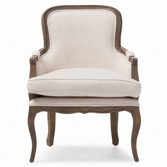 Baxton Studio - Napoleon Living Room Chair in White - PLN22Mi ASH2 view 2
