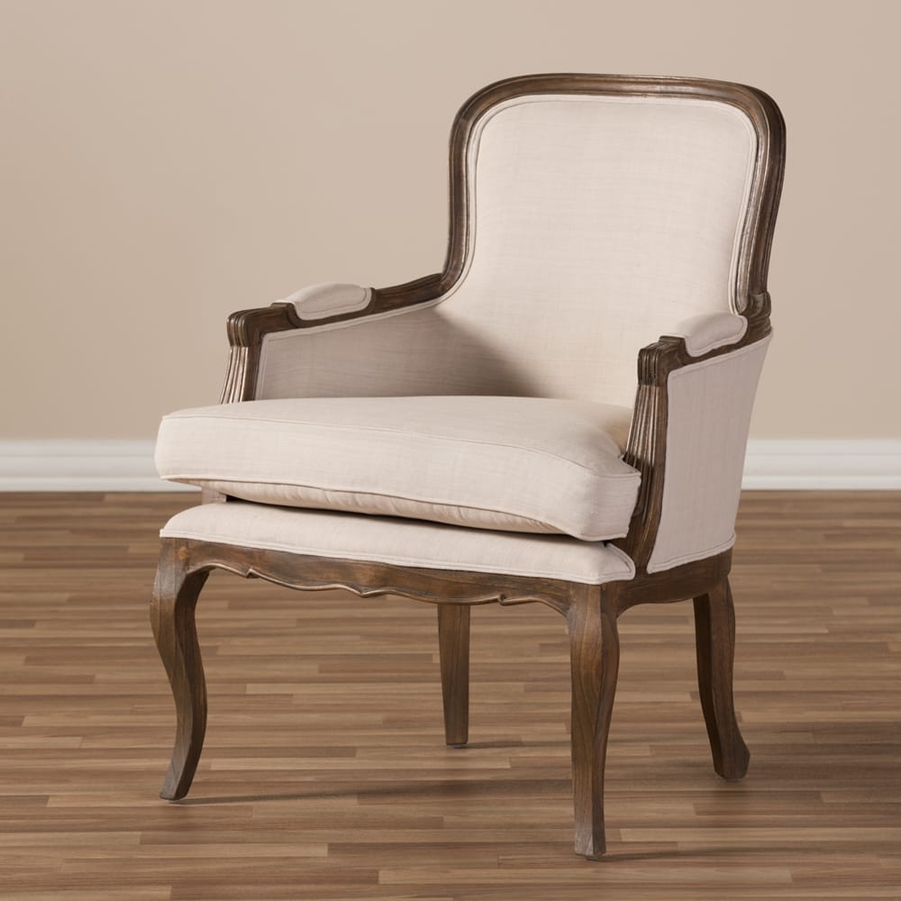 Baxton Studio - Napoleon Living Room Chair in White - PLN22Mi ASH2 view 7