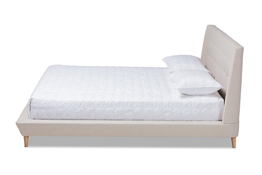 Baxton Studio - Naya King Size Bed - CF9061-Beige-King view 2