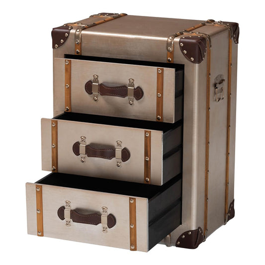 Baxton Studio - Naylor Storage Cabinet in Bronze - JY24A008-Wooden-Cabinet view 2