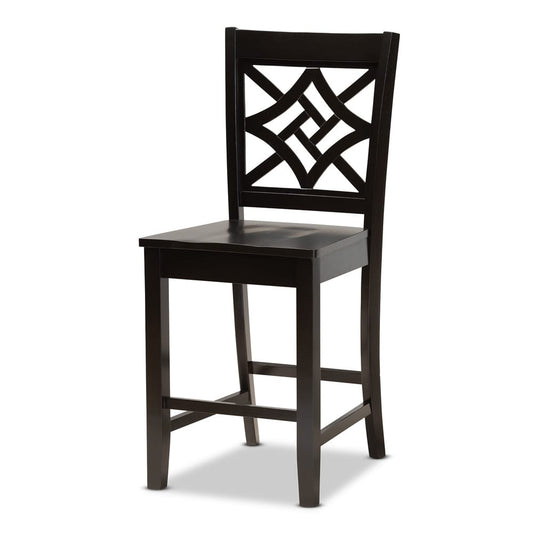 Baxton Studio - Nicolette Pub Set in Dark Brown - RH340P-Dark Brown-5PC Pub Set view 2