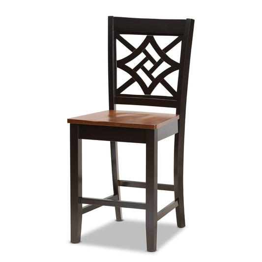 Baxton Studio - Nicolette Pub Set in Dark Brown/Walnut Brown - RH340P-Dark Brown/Walnut-5PC Pub Set view 2