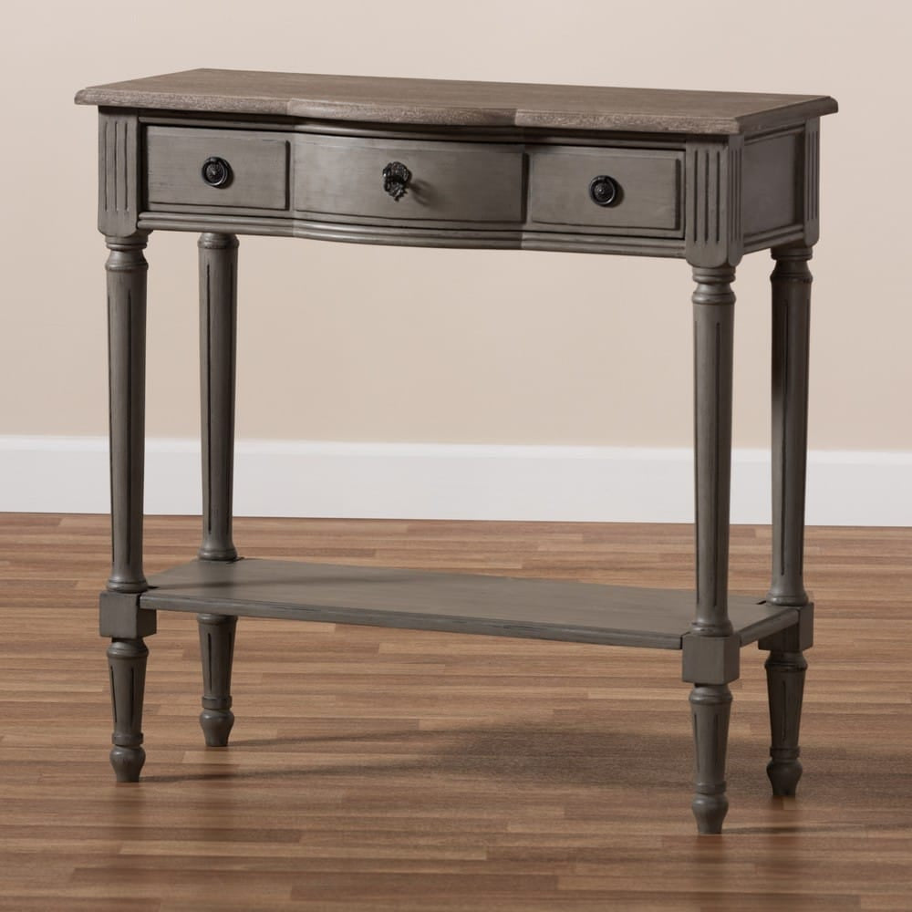Baxton Studio - Noelle Console Table in Gray - AGE11-Console view 9