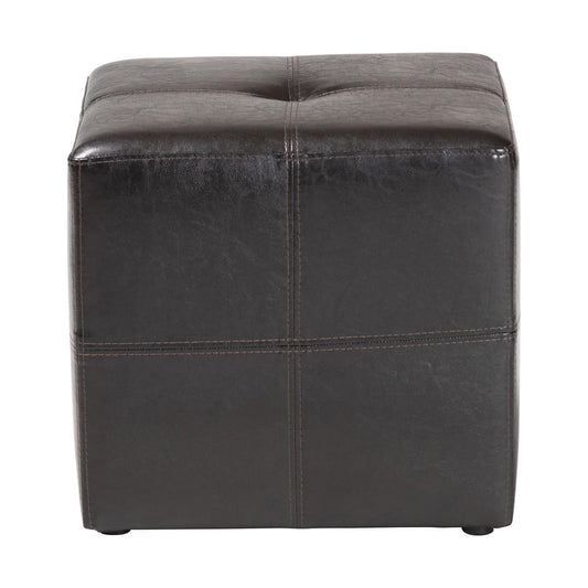 Baxton Studio - Nox Ottoman in Dark Brown - ST-19-Dark Brown view 2
