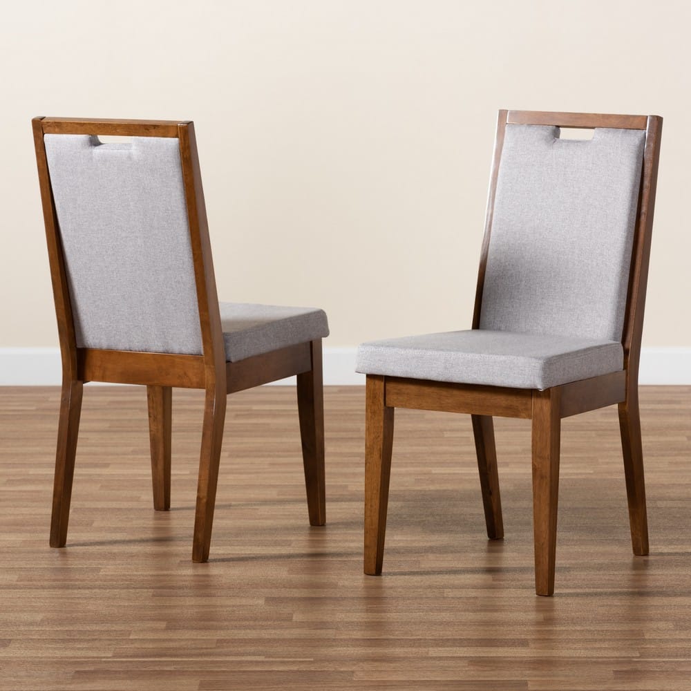 Baxton Studio - Octavia Set of 2 Dining Chairs in Grey/Walnut Brown - RH2082C-Grey/Walnut-DC-2PK view 8
