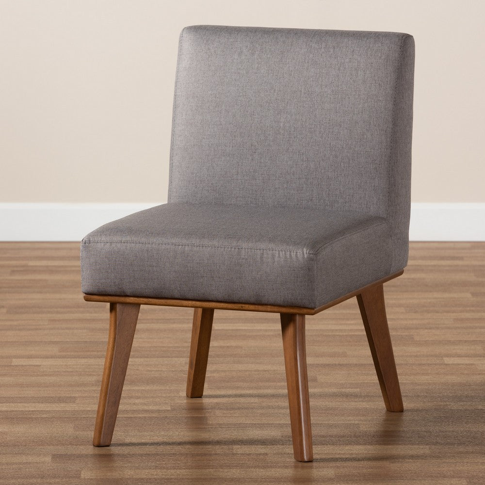 Baxton Studio - Odessa Dining Chair in Grey/walnut brown - BBT8054-Grey/Walnut-CC view 8