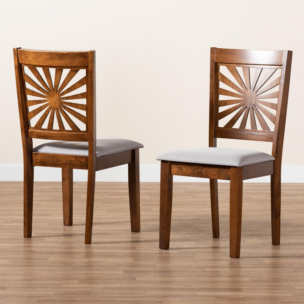 Baxton Studio - Olympia Set of 2 Dining Chairs in Grey/Walnut Brown - RH386C-Grey/Walnut-DC-2PK view 8