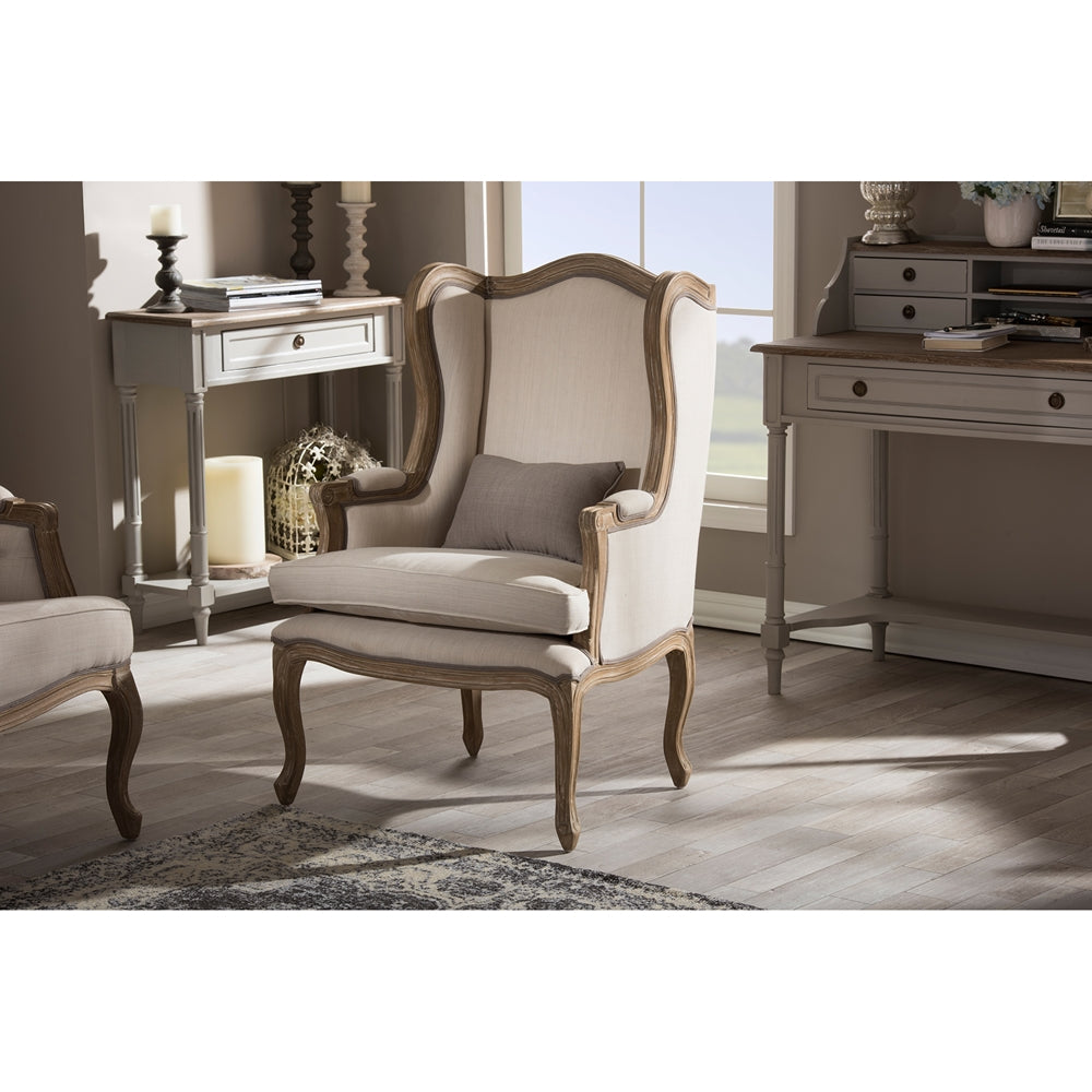 Baxton Studio - Oreille Living Room Chair in Beige - ASS561Mi-CG4 view 5