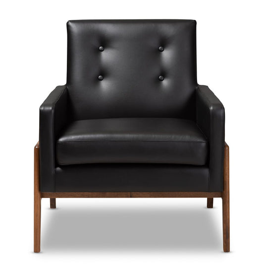 Baxton Studio - Perris Living Room Chair in Black - BBT8042-Black-CC view 2
