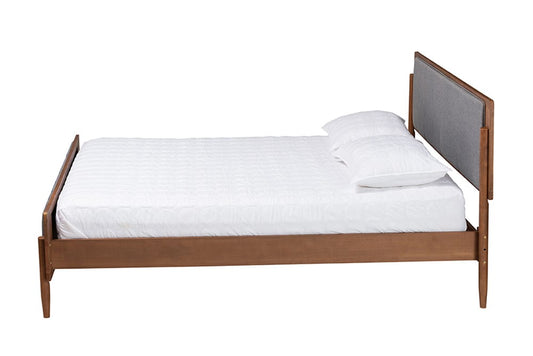 Baxton Studio - Powers King Size Bed - MG0089-1-Dark Grey/Ash Walnut-King view 2