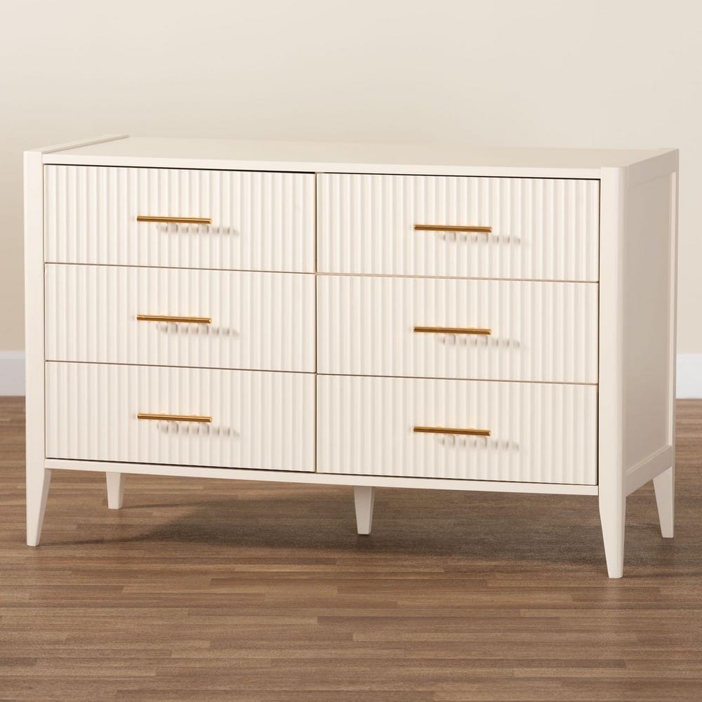 Baxton Studio - Primrose Dresser in Ivory - SW8000-66D6D-6DW-Ivory-Dresser view 9
