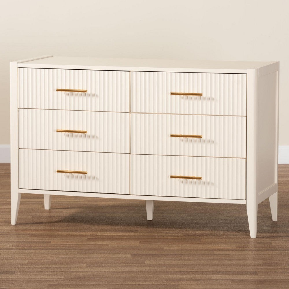 Baxton Studio - Primrose Dresser in Ivory - SW8000-66D6D-6DW-Ivory-Dresser view 9