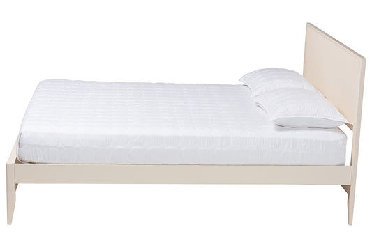 Baxton Studio - Primrose Queen Size Bed - SW8596-Ivory-Queen view 2