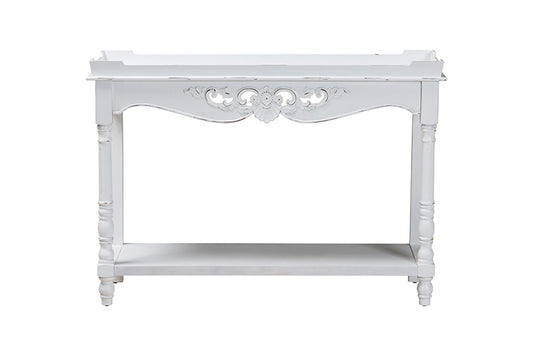 Baxton Studio - Rafferty Console Table - JY24B280-White-Wooden-Console Table view 2