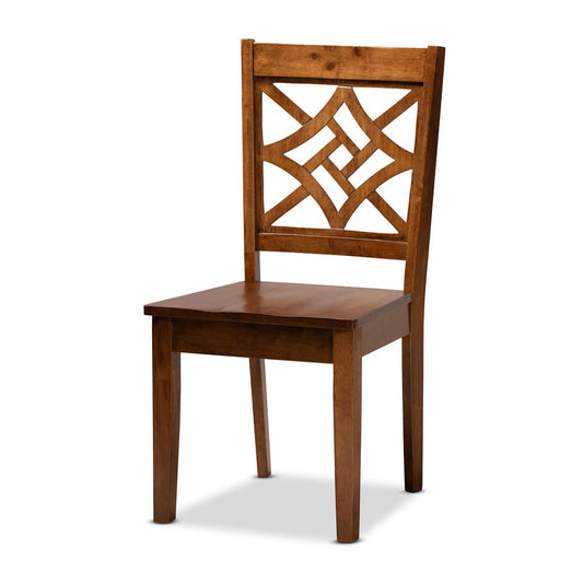 Baxton Studio - Rava Dining Set in Walnut Brown - Rava-Walnut-5PC Dining Set view 2