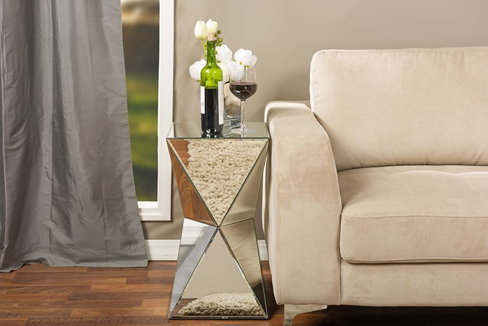 Baxton Studio - Rebecca End Table in Silver - RS1764 view 4