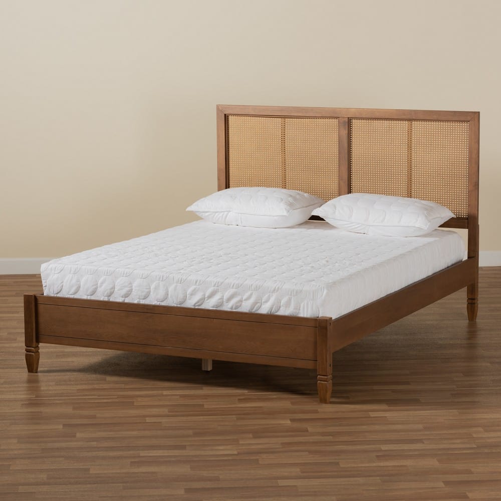 Baxton Studio - Redmond Queen Size Bed in Walnut Brown - MG-0021-4-Walnut-Queen view 7