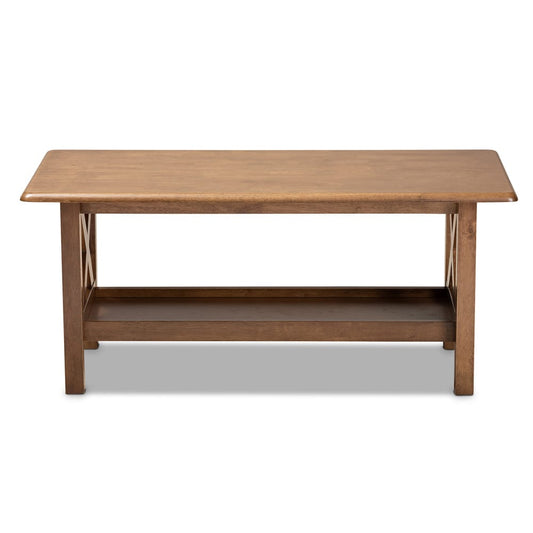 Baxton Studio - Reese Coffee Table in Brown - SW5208-Walnut-M17-CT view 2