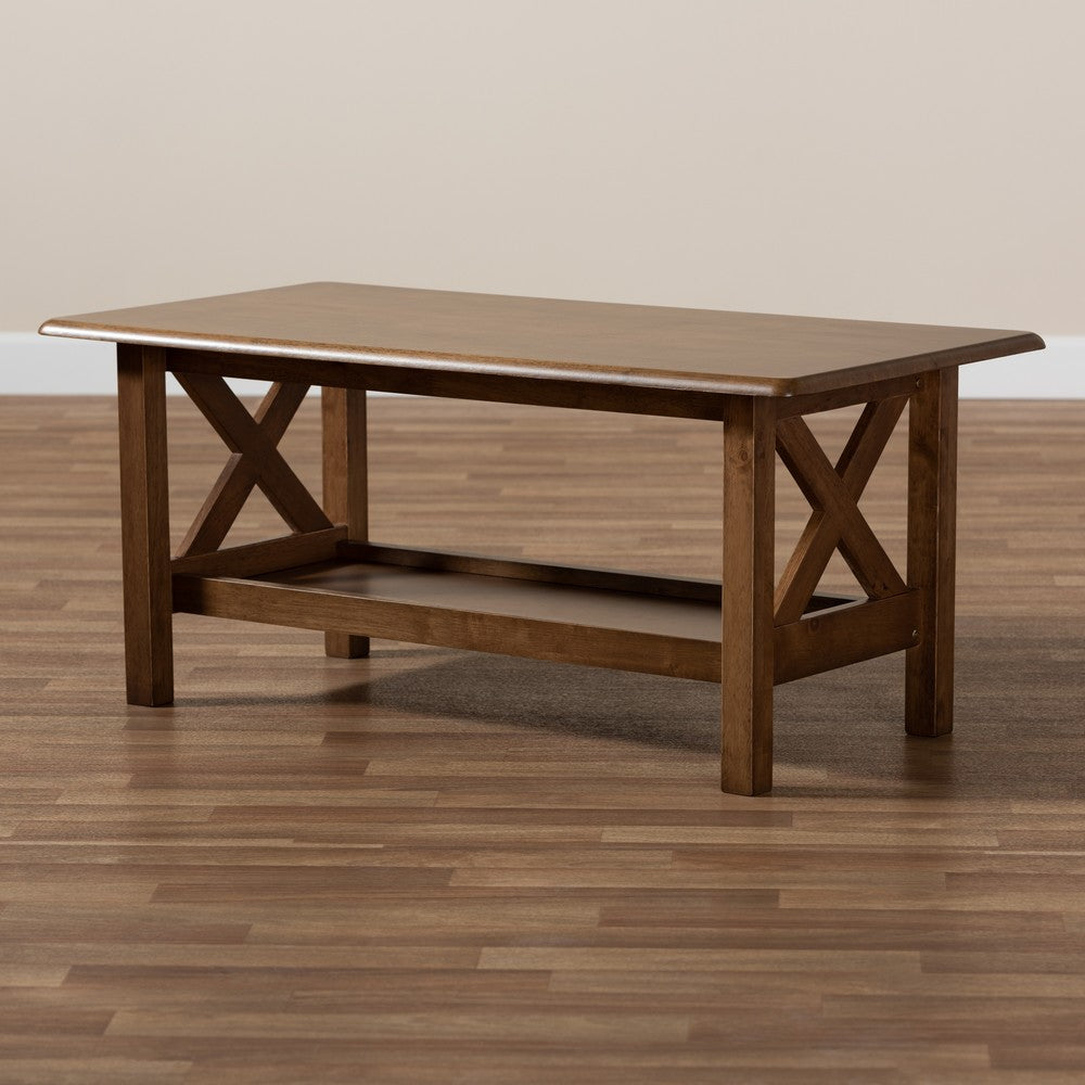 Baxton Studio - Reese Coffee Table in Brown - SW5208-Walnut-M17-CT view 7